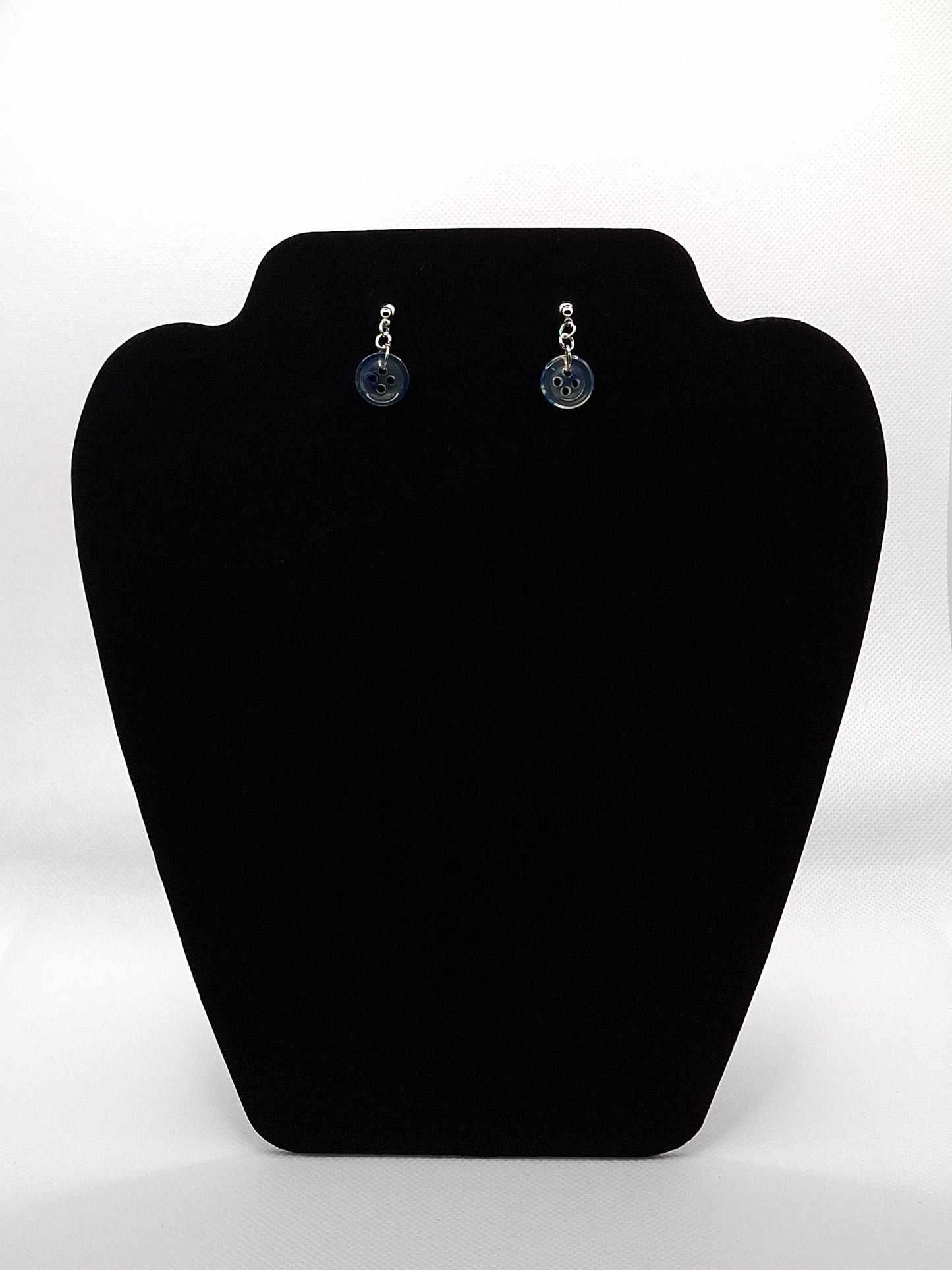 Boucles d'oreilles bleu en acier inoxydable