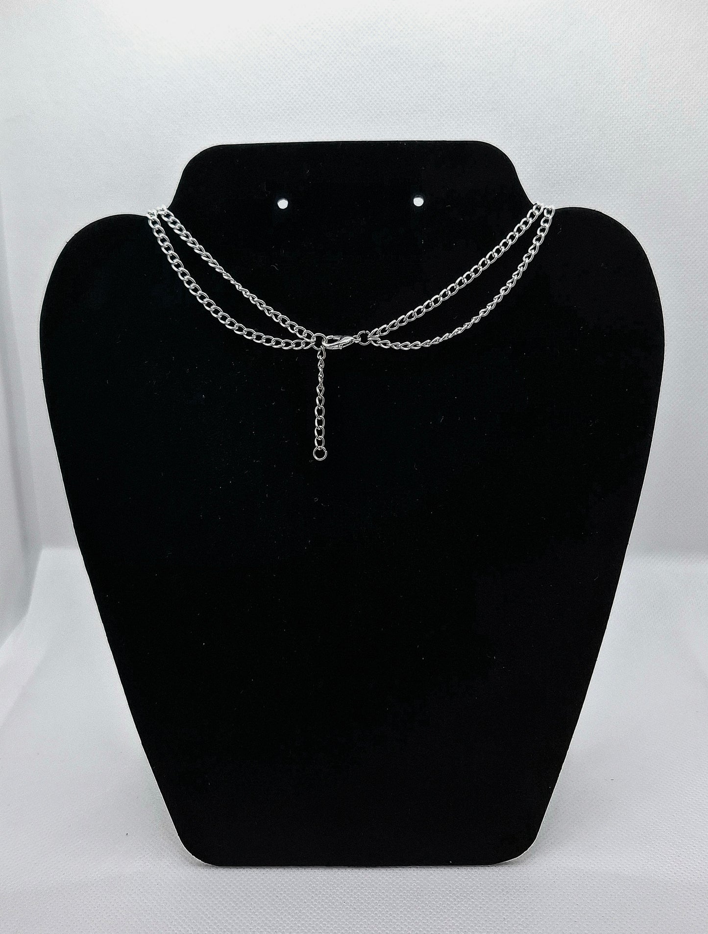 Double collier coloré en acier inoxydable