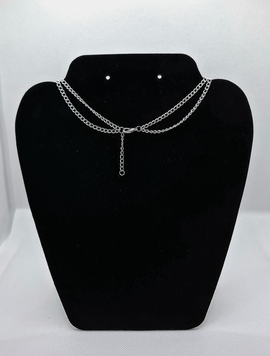 Double collier coloré en acier inoxydable