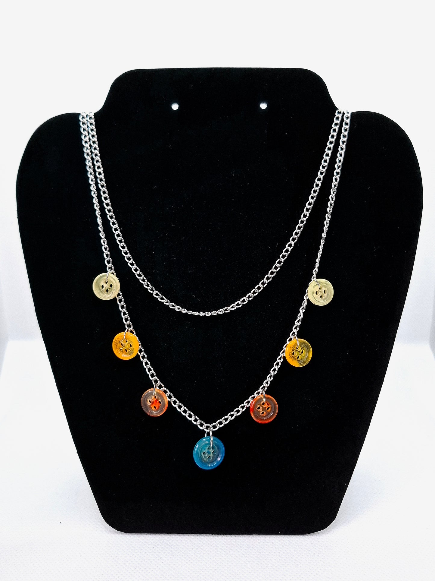 Double collier coloré en acier inoxydable