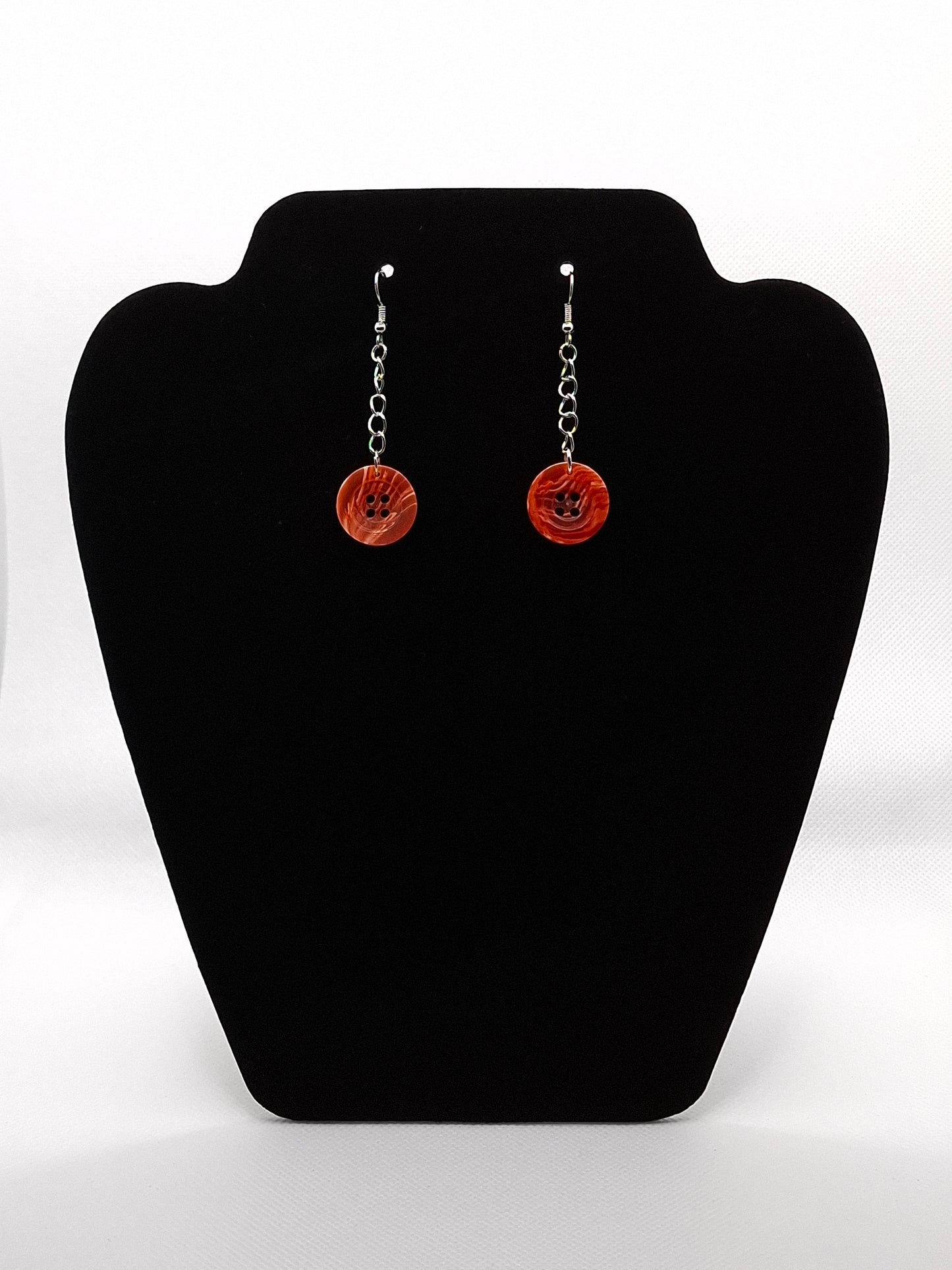 Boucles d'oreilles simples rouge