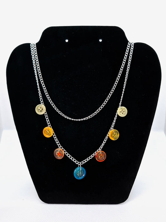 Double collier coloré en acier inoxydable